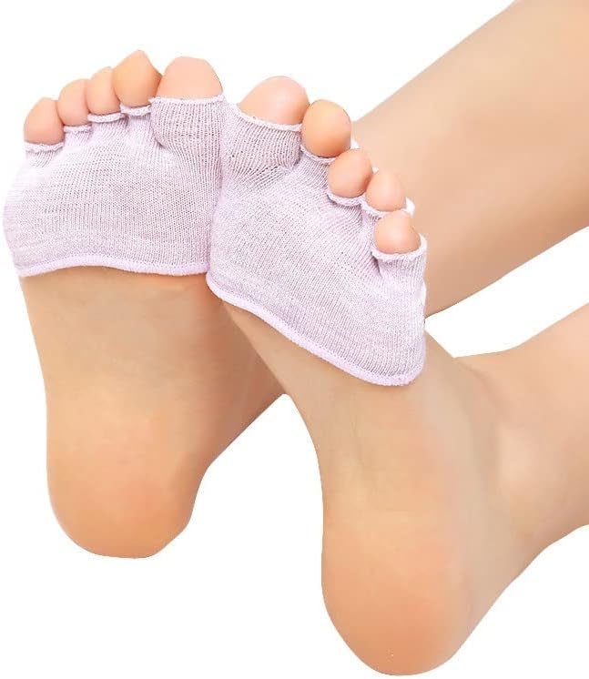 3 пара жени јога спорт не лизгаат отворени прсти чорапи половина затегнати пета пет прсти чорапи дополнителни дебели чорапи за мажи