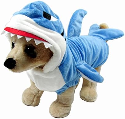 Yoption кученце куче мачка ајкула костуми, смешно домашно милениче за Ноќта на вештерките Божиќен фустан, миленичиња качулка топла