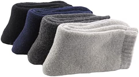 N/A 4 пара чорапи за мажи ги задебелуваат термичките чорапи машки зимски топло меко екипаж, цврсти обични машки чорапи