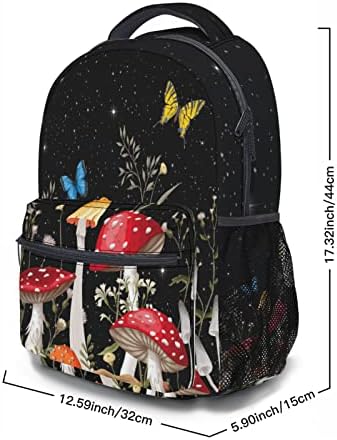 Ранец Со Печурки Цветен Ранец За Пеперутки За Деца Тинејџерки Момчиња Назад На Училиште Подароци Торба За Книги за 2 3 4 5 6 одделение