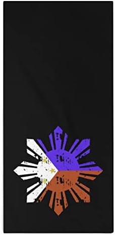 Знаме на Филипини пешкир за миење садови 28,7 x13.8 крпи за лице Супер -фино влакна Високо апсорбирачки крпи крпи рачни крпи