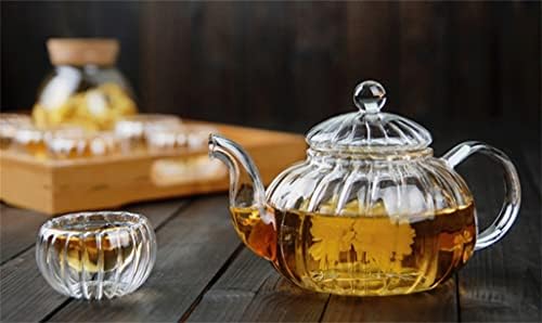 Ldchnh 600ml шарена форма цветна чаша чајник со инфузер чај лисја од билки од стаклен сад цвет