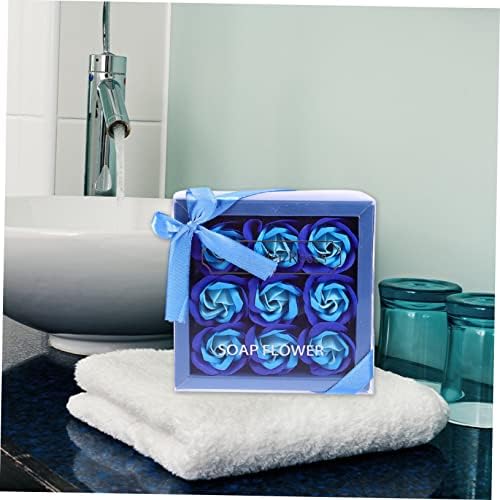 Абаодам 1 кутија сапун цвет Цветоно масло подароци вештачки сапун роза симулирана сапун роза романтична невеста мирисна цветна сина боја
