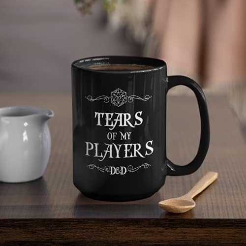 Занданите и змејовите кригла за момче зандана Господар подарок за мажи солзи на моите играчи Црн чај чаша смешен подарок за подарок за навивачи