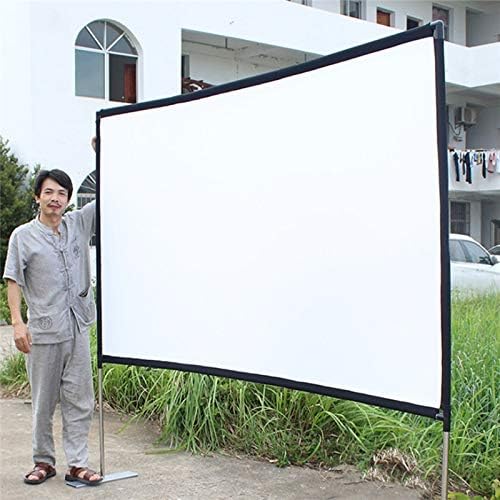 ZYZMH 100/120INCH Екранот на проекторот HD 16: 9 Екран за видео проекција со стабилна база 4K Проектниот екран за филм на домашен театар за домашен
