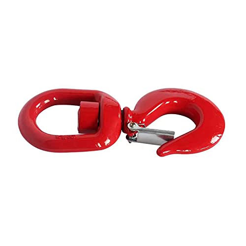 2pack 1ton Slip Hooks Swivel Ligming Hook со безбедносна брава, легура од легура од легура што ротира само-заклучување на куката за