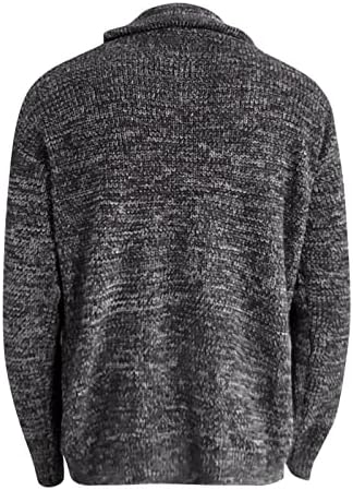 Мажишта работи џемпери со цврста боја со долга ракав тенок плетен џемпер палто преголеми џемпери за мажи зима