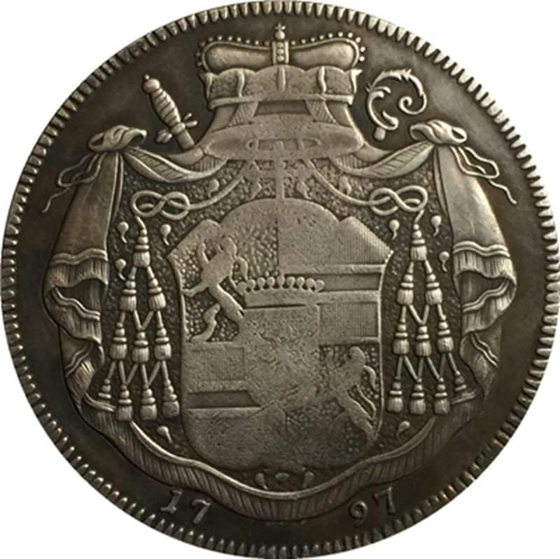1797 Австриски монети со извајани антички монети со измет од сребрени монети може да дува 42мм