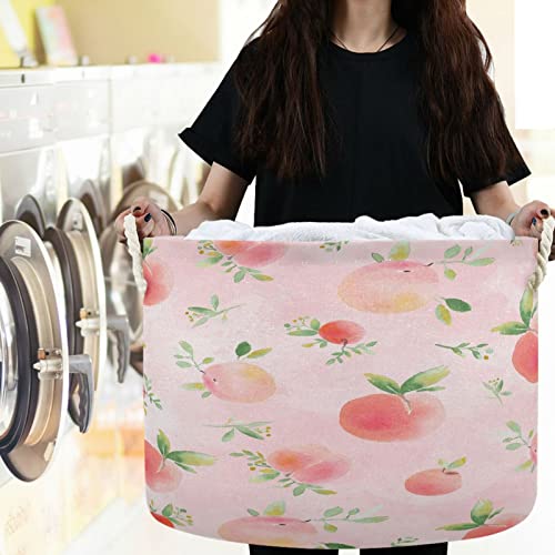 Висин Они розова праска Акварела шема за перење алишта за перење ткаенини за складирање корпа за складирање на кутии за складирање