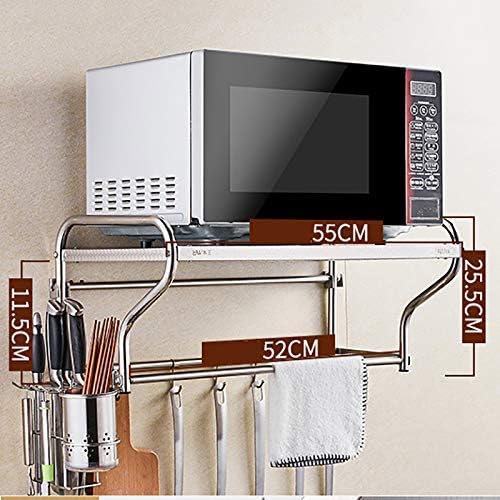 KMMK решетката за складирање погоден за кујна домашна канцеларија дневна соба ， дебел wallиден монтиран микробранова печка решетката од
