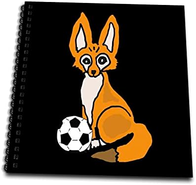 3drose Cool Smulation Cute Fennec Fox кој игра фудбалски спортски цртан филм - цртање книги