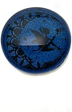 Темно сина готска месечина самовила единечна 20мм металик кабохон за приврзоци за правење жица завиткана накит занаетчиска таксидермија или скулптури
