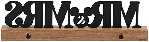 Брендови со отворен пат Дизни Мики Маус Г -дин и г -ѓа Метал декор на природна база на дрво - Симпатична декорација на таблети Дизни за полица,