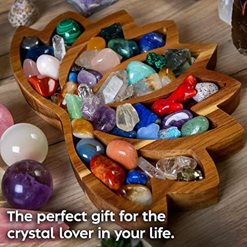 Кристална лента за лотос на лотос за камења - прикажете ги вашите кристали и лековити камења - држач за кристал за приказ на камења