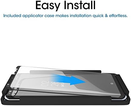 Заштитник на екранот за стакло за амфилм за Samsung Galaxy S8, 3D криви калено стакло, матрица со точки со лесна лента за инсталација, пријателски