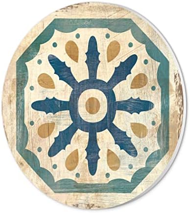 Марокански Плочки Сина КСИ, Декор За Домот Оуојрид, Дрвена Плоча За Декор Џоирид, Уметник 17 х17 Дизајниран Декор За Домот, Изразете го