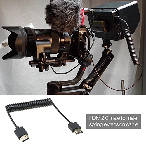 eMagTech HDMI До HDMI Намотан Кабел HDMI 2.0 Конвертор НА Продолжен Кабел 4K Ултра HD Тв Кабел За Камера За Движење Дигитална Камера СО Висока Дефиниција HDTV Уред 1.2 m