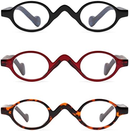 ЈМ Пролет Шарка Читање Очила 4 Пара Круг &засилувач; 3 Пара Овален Стил +6.0