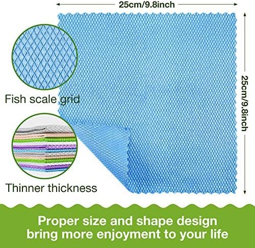Риба скала крпа за чистење на микрофибер, крпа за крпа за чистење на крпа за чистење на крпа за крпа од риба, скала за крпа за миење на прозорци,