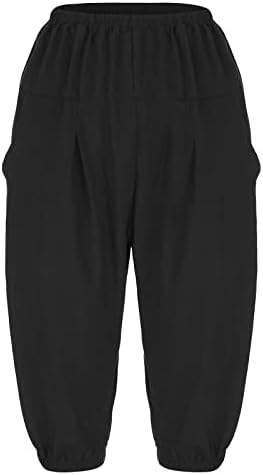 Тинејџери девојки Гауза Постелни панталони Панталони за бранч, лабави вклопени пломби широки нозе исечени летни есен панталони 2023 облека