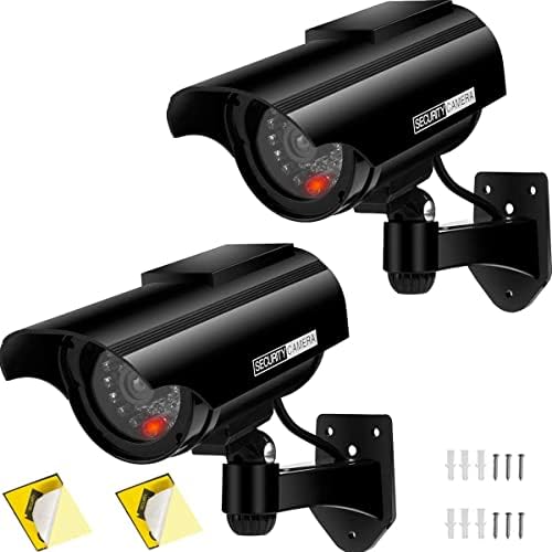 Лажни безбедносни камери со соларна енергија во Презиуз, безбедносна камера со куршуми, симулирана камера за набудување со светло светло и налепници
