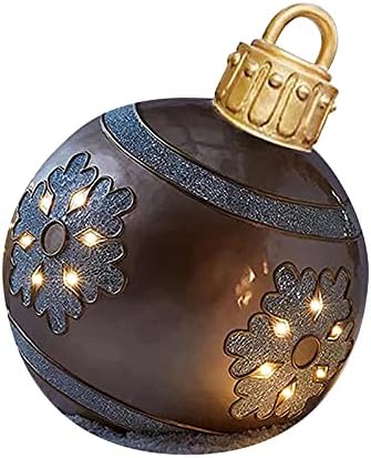 ЛИНКС гигантска Божиќна ПВЦ топка за надувување 23,6 инчи разнесе топка Божиќ на отворено украси за надувување на надувување на празник