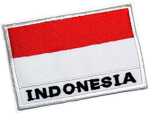 Еднаш x Индонезија знаме земја Национална везена апликација железо на лепенка Индонезија знаме Амблем воен занаетчиски занаети