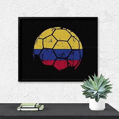 Колумбиско Знаме Фудбал Дијамант Сликарство Колекции Целосна Вежба Дијамант Слики Уметност Колекции За Домашен Ѕид Декор 16 x20