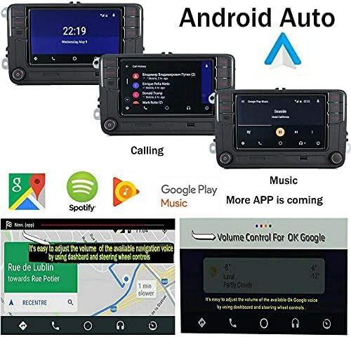 Scumaxcon Автомобил Стерео Carplay Android Auto MIB2 RCD360 Pro Bluetooth USB 6.5 ЕКРАН НА Допир AV AHD 720P 170° Широк Поглед