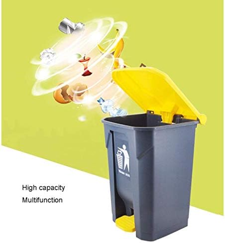 Mtylx кујнски отпадоци конзерва, 13,2 литри на отворено чекор за ѓубре за конзерва за градинарски тераса сиво жолто, 13,2 литри