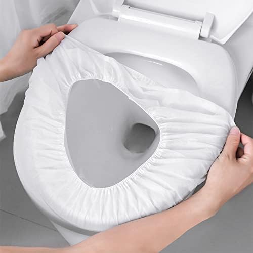 LFFH Подложни за покривање на седиштето на тоалетот, еднократно капакот на капакот на тоалетот, неткаен влошки за тоалети, лесни
