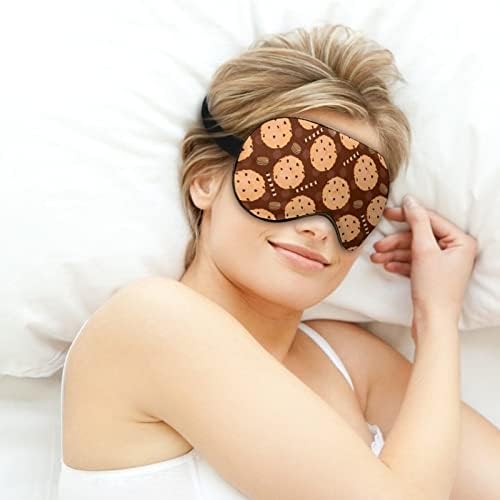 Чоколадни Колачиња Маска За Спиење Меки Врзани Очи Пренослива Маска За Очи Со Прилагодлив Ремен За Мажи Жени