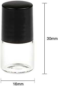 25 парчиња чиста стаклена мини ролна на шишиња празни шишиња со топка за есенцијално масло, парфем усна, козметички примероци, шишиња со шишиња