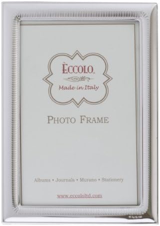 Еколо направено во сребрена рамка од Италија, искривена, има фотографија од 8 x 10-инчи