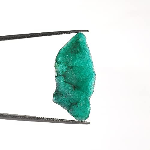 9,5 КТ. Емералд скапоцен камен сертифициран груб сурова лековита кристална камен зелена боја смарагд кристал Wicca & Reiki Crystal