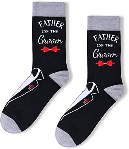 ХАПИПОП Смешен Татко Подароци Татко На Младоженецот Подароци Подароци За Свекор Смешни Фустани Чорапи Свадбени Чорапи За Мажи