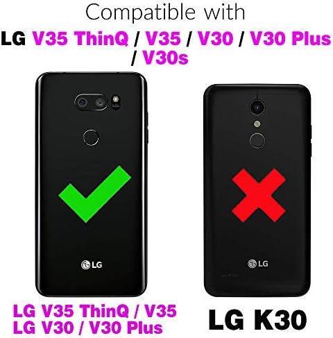 Компатибилен СО LG V35 ThinQ V30 Плус Паричник Случај И Премија Гроздобер Кожа Флип Кредитна Картичка Држач Стојат Мобилен Додатоци
