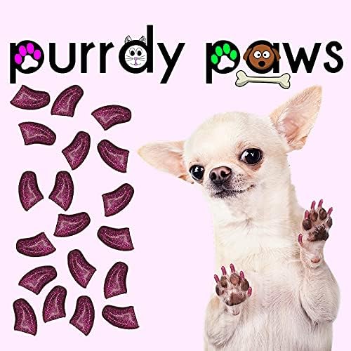 Пурди Шепи 3 Месечно Снабдување Меки Капачиња За Нокти За Канџи За Кучиња Кралско Розово Џамбо