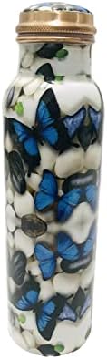 Сина пеперутка шише со бакарна вода 34 мл Заедница Бесплатна Ајурведа Здравје за патна намена за складирање на вода за пиење со шише со вода