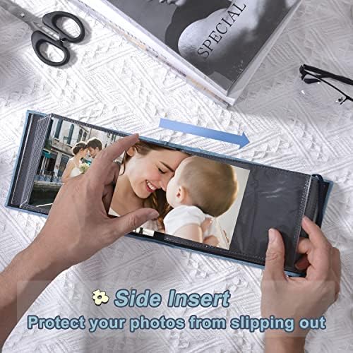 Yonovo 2pack 4x6 фото албум, 4x6 100 џебови Постелнина покритие фото -кутија со слики со мал капацитет, лесна за класификација