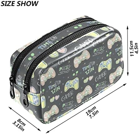 Глафи ​​симпатична видео игра џојстик молив случај со голем капацитет торбичка за молив, преносна козметичка кеса