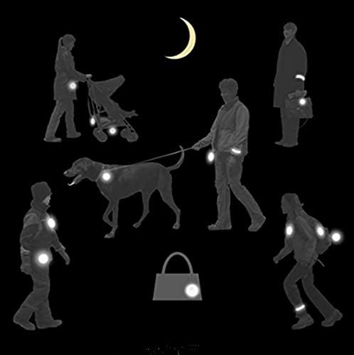 јуџупупс 4 парчиња Рефлектирачки Ознаки Безбедносен Рефлектор - Стилска Рефлектирачка Опрема за миленичиња, Јакни, Чанти, Чанти,