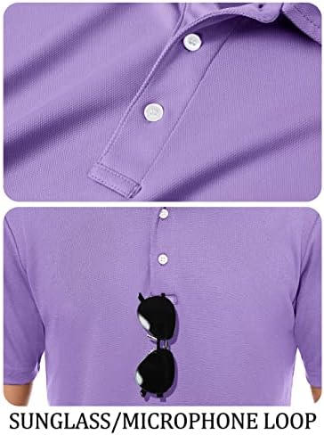 Летна маичка за машка машка машка маица со кратки ракави со кратки ракави, обичен тенис за голф тенис поло, цврсто суво 3 врвови на копчињата