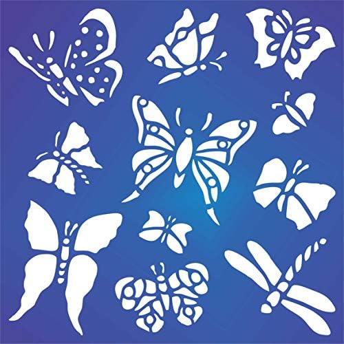 Матрица За Пеперутки, 4,5 х 4,5 инчи Стилизирани Матрици За Пеперутки Од Инсекти За Сликање