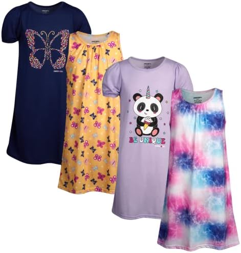 Ограничени Премногу Девојки Пижами - 4 Пакет Краток Ракав И Кошула За Спиење Без Ракави Ноќница