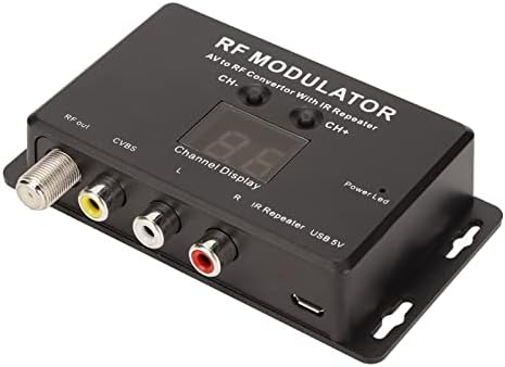 UHF Modulator, Mini AV до RF модулатор, UHF TV Link Modulator AV до RF Converter, AV до RF TV модулатор со приказ на канали, поддршка
