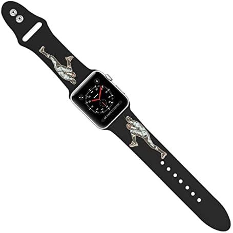 Бејзбол стомна Оригинална печатена форма на Apple Watch - мек и траен силиконски опсег на Apple Watch Easy за инсталирање на паметните часовници