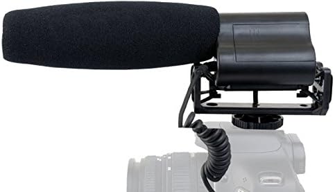 Стерео микрофон со ветерница и мртва мачка ветер за ветер за Panasonic Lumix & Video