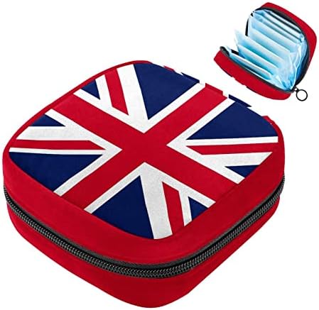 Знаме на обединетото Кралство Британска Велика БРИТАНИЈА Торба За Складирање Санитарни Салфетки Пренослива Торба За Период За Жени Тинејџерки Менструална