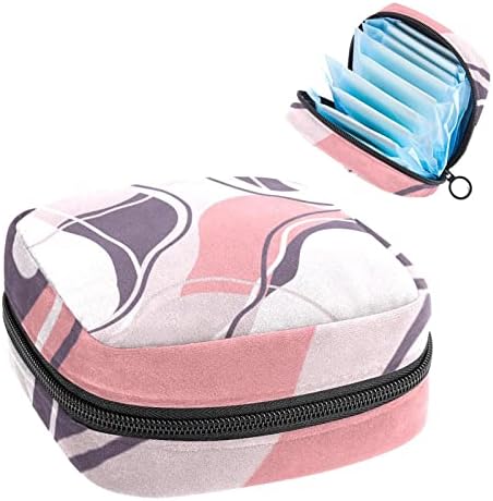 Санитарна торба за складирање на салфетка мека апстракција менструална торба за држач за држач преносен со патент за тинејџери жени